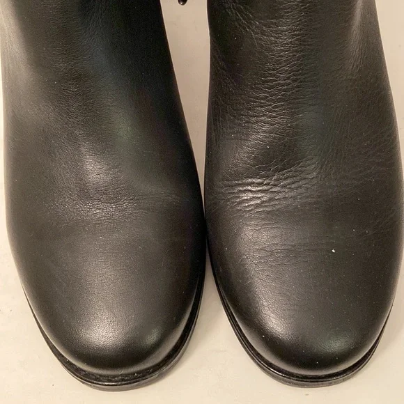 Sherry Top Sider Short Boots Black Leather Block Heels sz 9 Vietnam - Picture 7 of 10